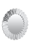 Modern Silver Round Wall Mirror - 36" Diameter