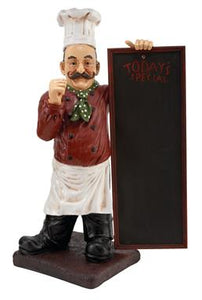 36" Chef with Chalkboard Sculpture - Home Decor
