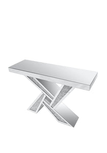 Console Table - Mirrored & Faux Diamonds