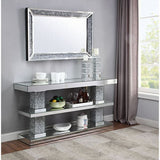 63" Noralie Console Table - Mirrored & Faux Diamonds