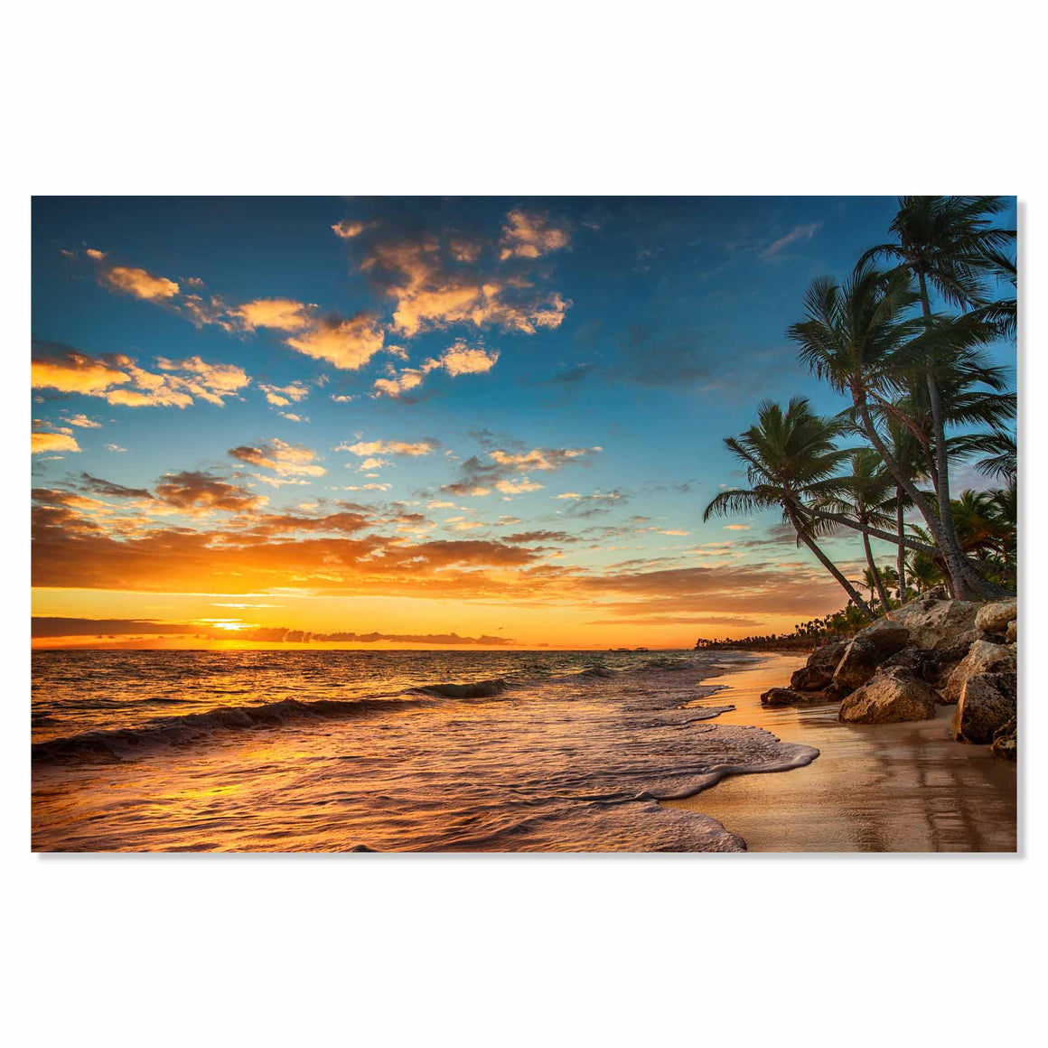 Shop Tempered Glass Art - Paradise Beach Fine Wall Art Decor - Galeria ...