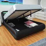 Black Queen Platform Furniture Bed