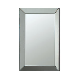 Silver Rectangular Beveled Wall Mirror - 23.5"x 2"x 35.5"