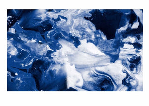 Tempered Glass Art - Abstract Blue Wall Art Decor