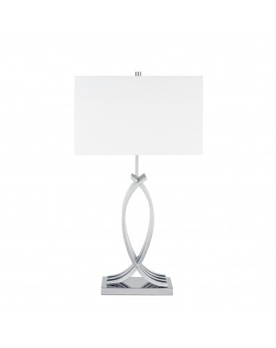 Unity in Chrome Table Lamp - 1 Lighting Settings 27 inch - USB Charger
