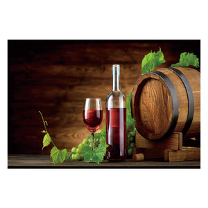 Tempered Glass Art - Fruit And Wine Wall Art Decor
