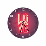 Love Neon Round Acrylic Wall Clock