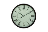 Metal White and Black Wall Clock