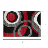 Geometric Modern Multicolor Circles Rug