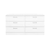 White Lacquer - 6 Drawers Dresser