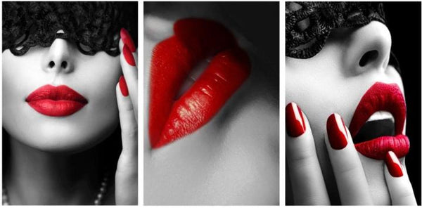 Red Lips Canvas Wall Art - Vibrant Home Decor for a Bold Statement