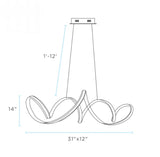 Chrome LED Seville Chandelier- Max Hanging Length 12 Feet