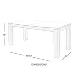 Rectangular Dining Table with Glossy White Finish