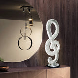Music Note Shape Table Lamp - Lighting - Glass and Iron 28 inch