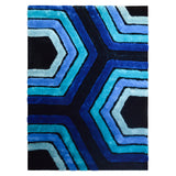 Geometric Modern Blue Shapes Rug