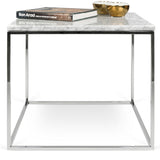 Marble finish End Table with Chrome Base