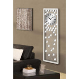 Modern Design Mirror Wall Clock - Silver