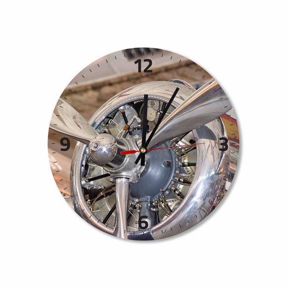 Airplane Motor Round/Square Acrylic Wall Clock