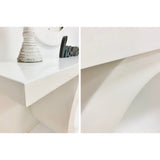 55" White Console Table