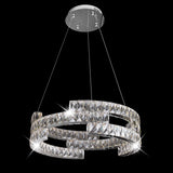Ceiling Lamp - LED Lighting - Stainless Steel and Crystal