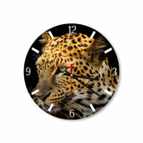 Leopard in Black Background Round/Square Acrylic Wall Clock