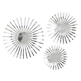Copy of Metal Art - Silver Stainless Steel Contemporary Abstract Wall Decor - Set of 3 20", 16", 12"W