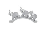 Silver Polystone Elephant Sculpture - Home Decor