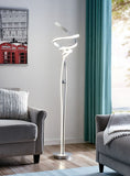 Hamburg Floor Lamp - LED Lighting - Silver Aluminum  62 inch