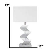 Crystal Two Tone Pave Table Lamp - 1 lighting Settings 27 inch
