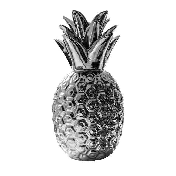 Silver Ceramic Pineapple Table Decor Sculpture - Home Decor