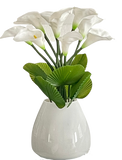 Calla Lilies Artificial Arrangement in Ceramic Vase Floral & Greenery