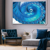 Tempered Glass Art - Blue Colores Wall Art Decor