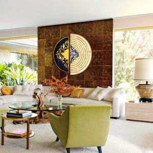 Acrylic Art - Geometric Golden Wall Art Decor