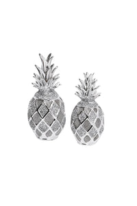 2pc Silver Diamond Pineapple Set - Home Decor