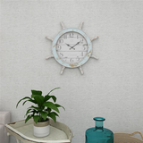 Copy of Blue Wood Coastal Nautical Wall Clock - 28" x 2" x 28"