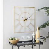 Gold Metal Glam Abstract Wall Clock - 24" x 2" x 24"