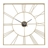 Gold Metal Glam Abstract Wall Clock - 24" x 2" x 24"