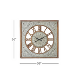 Copy of Brown Metal Farmhouse Vintage Wall Clock - 36" x 2" x 36"