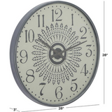 Copy of Grey Metal Farmhouse Wall Clock - 28" x 3" x 28"