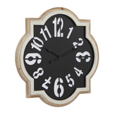 Black Metal Farmhouse Wall Clock - 32" x 2" x 32"