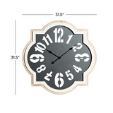 Copy of Black Metal Farmhouse Wall Clock - 32" x 2" x 32"