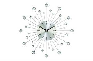 Copy of Silver Metal Glam Abstract Wall Clock - 15" x 2" x 15"