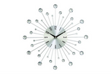 Silver Metal Glam Abstract Wall Clock - 15" x 2" x 15"