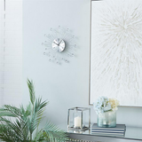 Silver Metal Glam Abstract Wall Clock - 15" x 2" x 15"