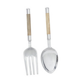 Copy of Metal Art - Silver Aluminum Traditional Kitchen Utensils Wall Decor - Set of 2 7"W X 22"H