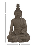42" Polystone Buddha Sculpture - Home Decor