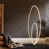 Milan Floor Lamp - LED Lighting - Chrome Aluminum 67 inch