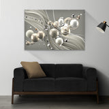 Tempered Glass Art - Grey with Mirror Abstract Wall Art Decor