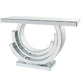 Console Table - Silver Wood Mirrored