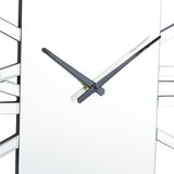 Silver Wood Glam Wall Clock, 32" x 2" x 24"